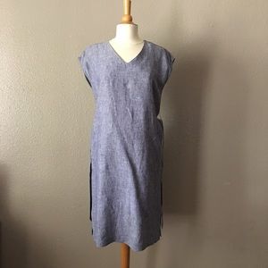 Adrienne Vittadini Linen Sleevless Shift Dress S
